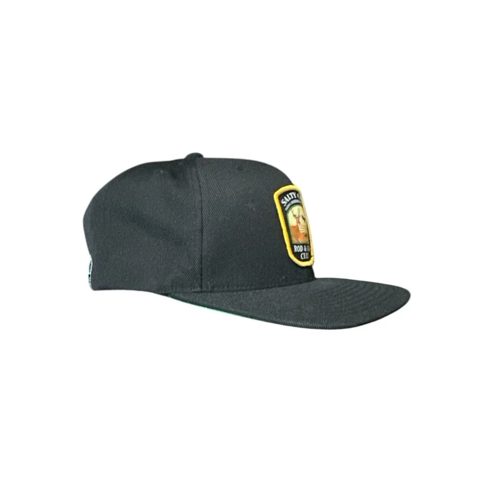 Salty Crew Rod & Gun Club Black SnapBack Adjustable Hat The Classics Yupoong